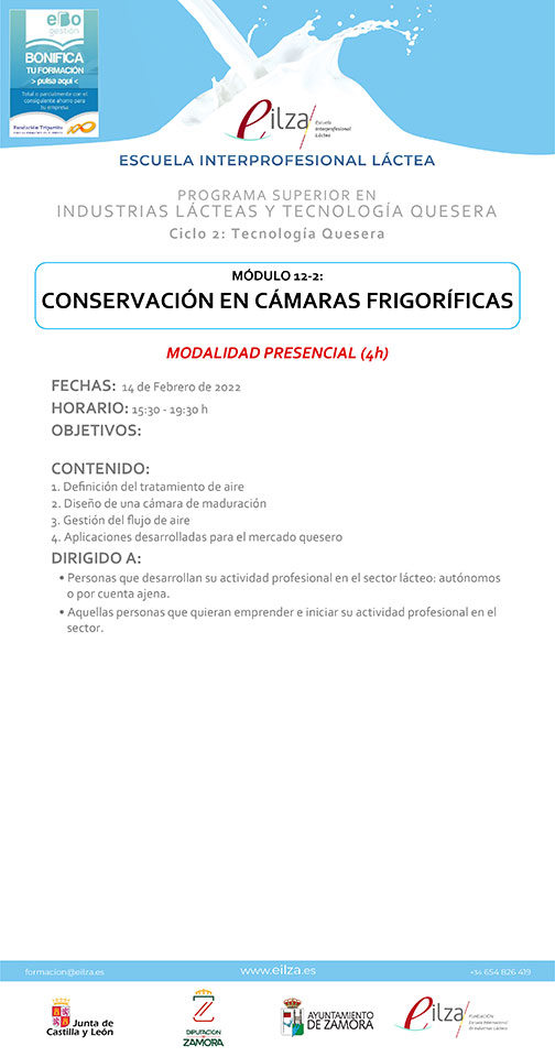 Módulo 12-2: Conservación en Cámara Frigoríficas